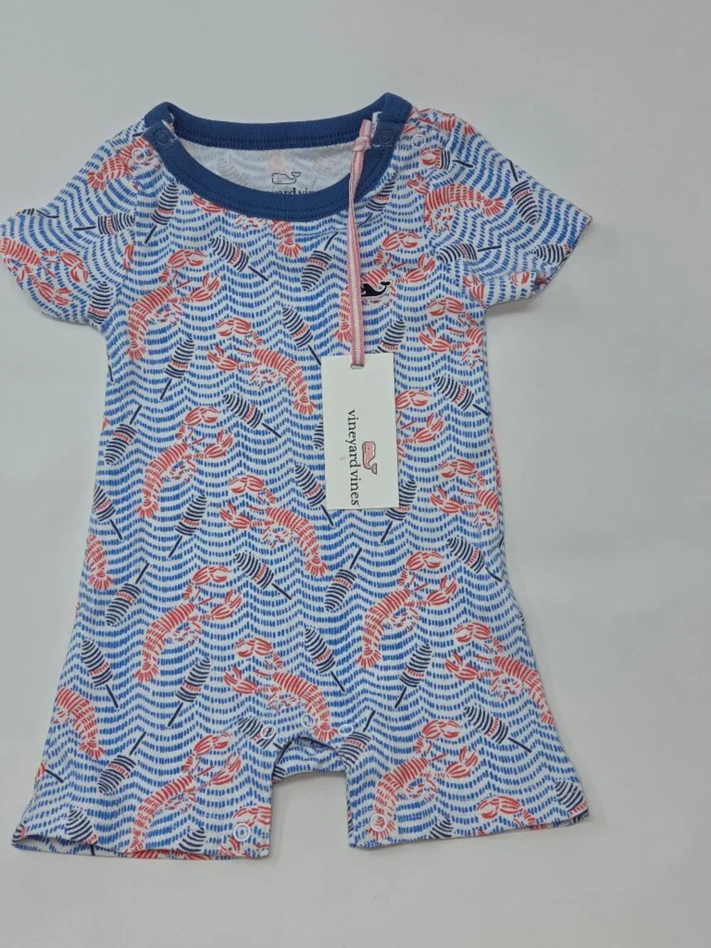 Vineyard Vines Lobster Buoys Onesie, Size 0-3 Months, NWT